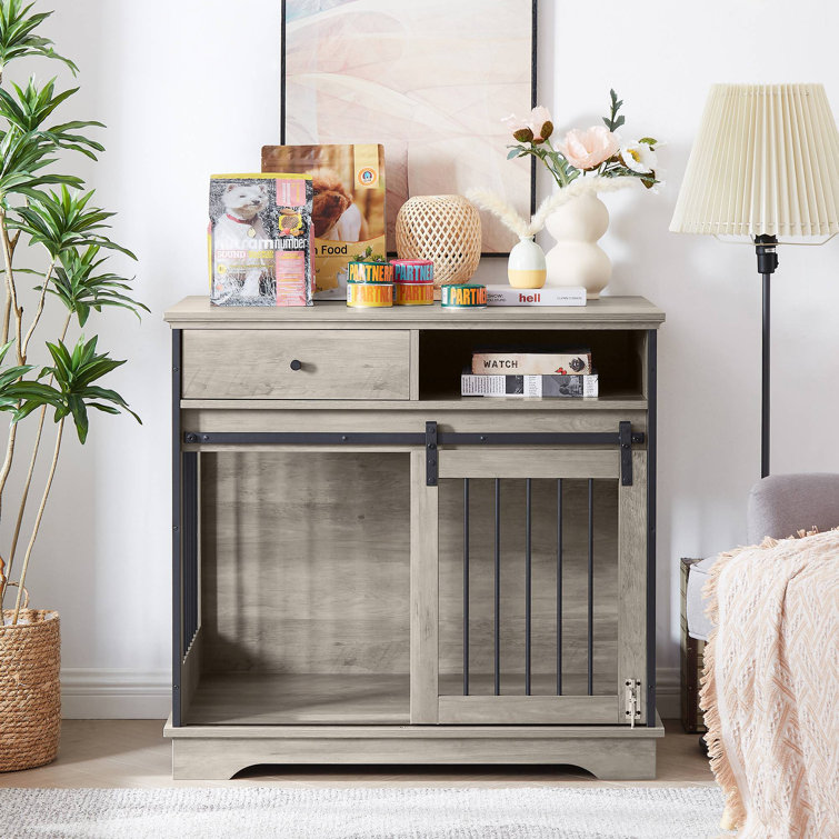 Dog crate hotsell nightstand with drawer